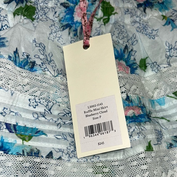 Loveshackfancy petite ruffle mini skirt blueberry lemonade 🫐🍋 - Picture 5 of 5